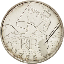 France, 10 Euro Corse, 2010, MS(60-62), Silver, KM:1658