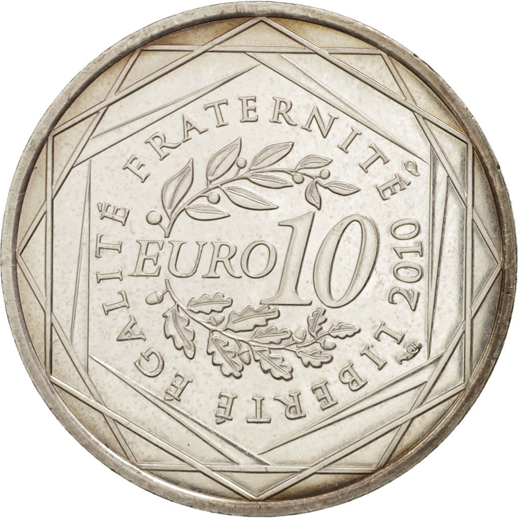 France, 10 Euro Corse, 2010, MS(60-62), Silver, KM:1658