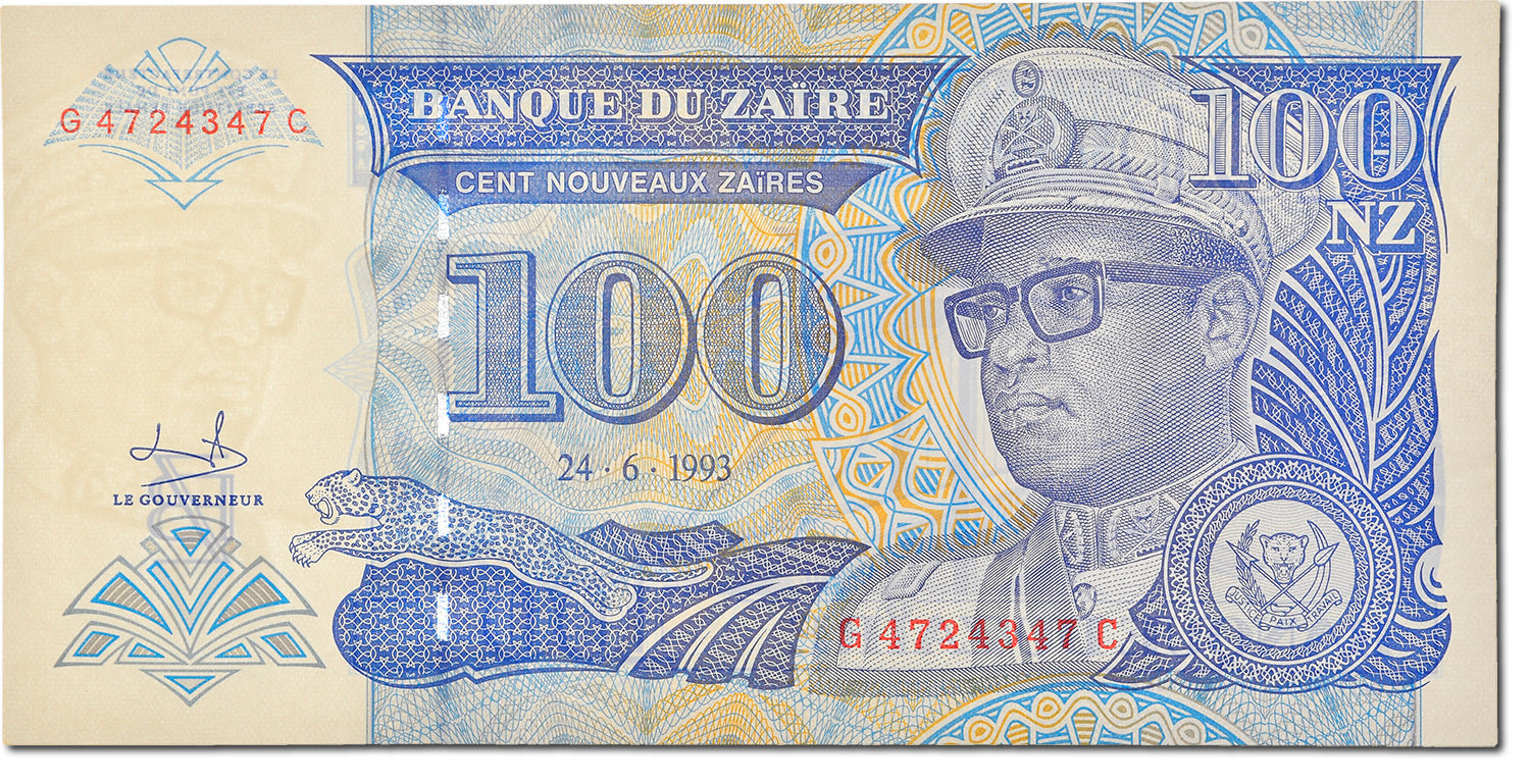 Banknote, Zaire, 100 Nouveaux Zaïres, 1993-06-24, KM:58a, UNC(65-70)