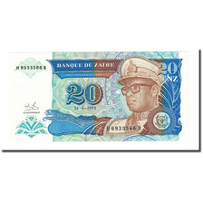 Banknote, Zaire, 20 Nouveaux Zaïres, 1993-06-24, KM:56, UNC(65-70)