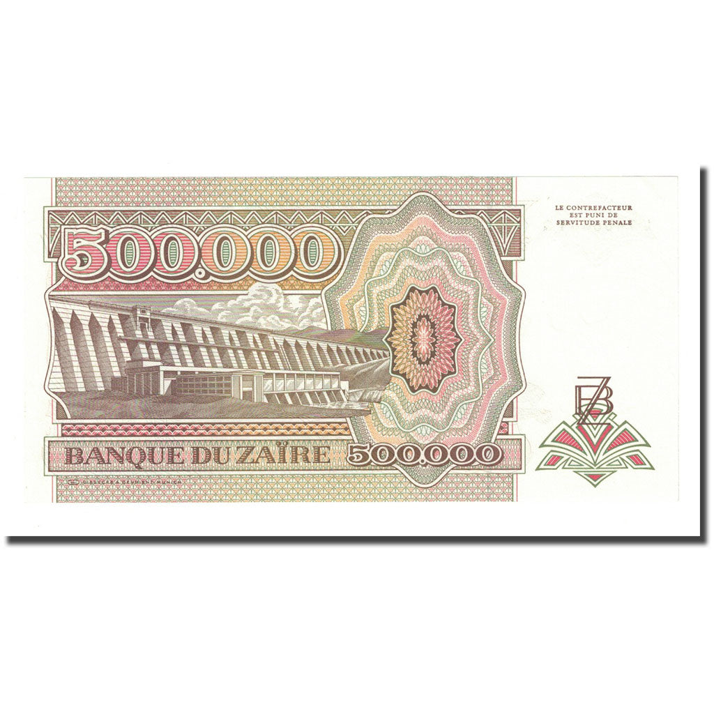 Banknote, Zaire, 500,000 Zaïres, 1992-03-15, KM:43a, UNC(65-70)