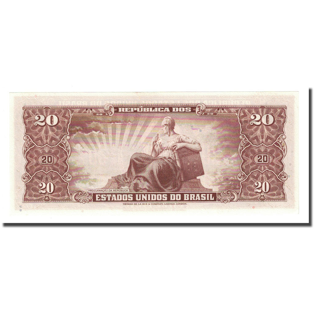 Banknote, Brazil, 20 Cruzeiros, Undated (1962), KM:178, UNC(65-70)