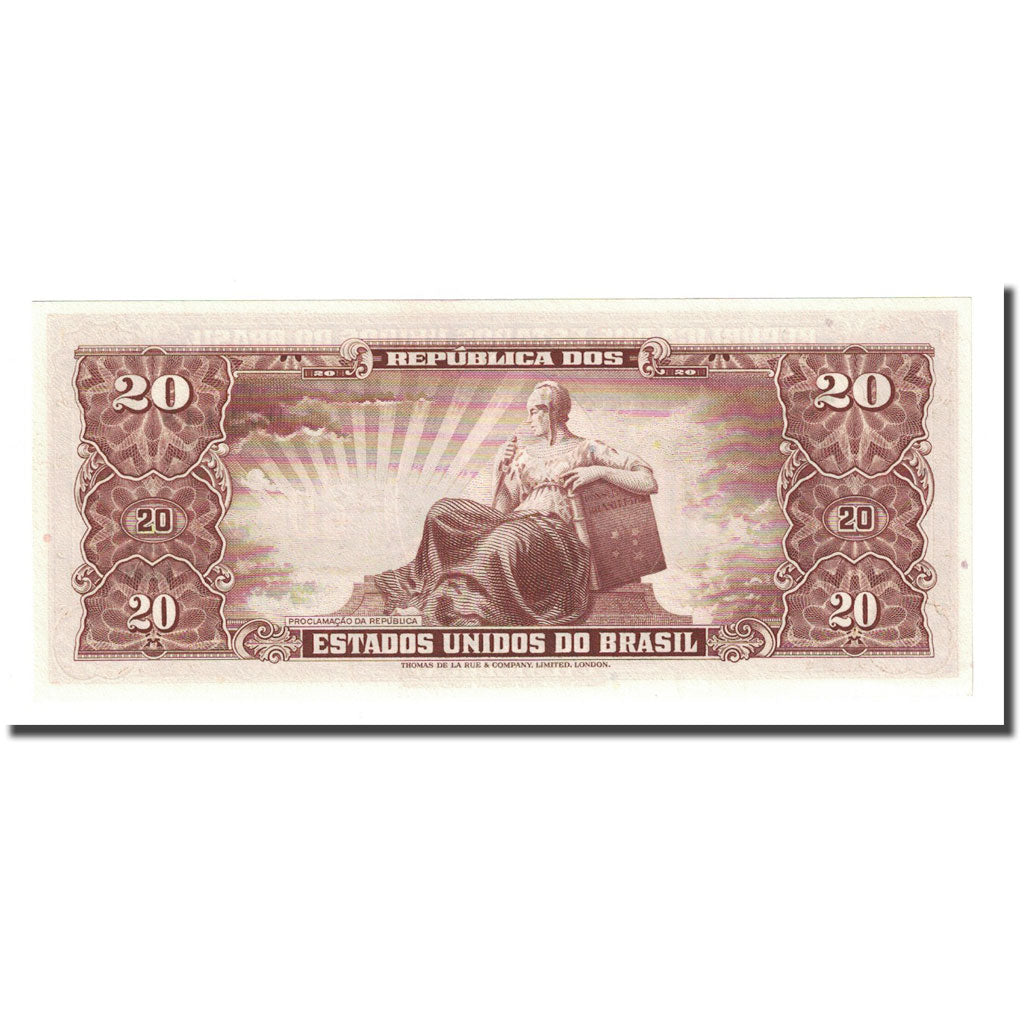 Banknote, Brazil, 20 Cruzeiros, Undated (1962), KM:178, UNC(65-70)