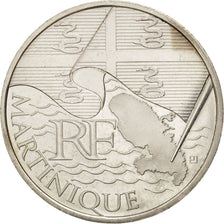 France, 10 Euro Martinique, 2010, MS(60-62), Silver, KM:1662