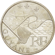 France, 10 Euro Guyane, 2010, MS(60-62), Silver, KM:1654
