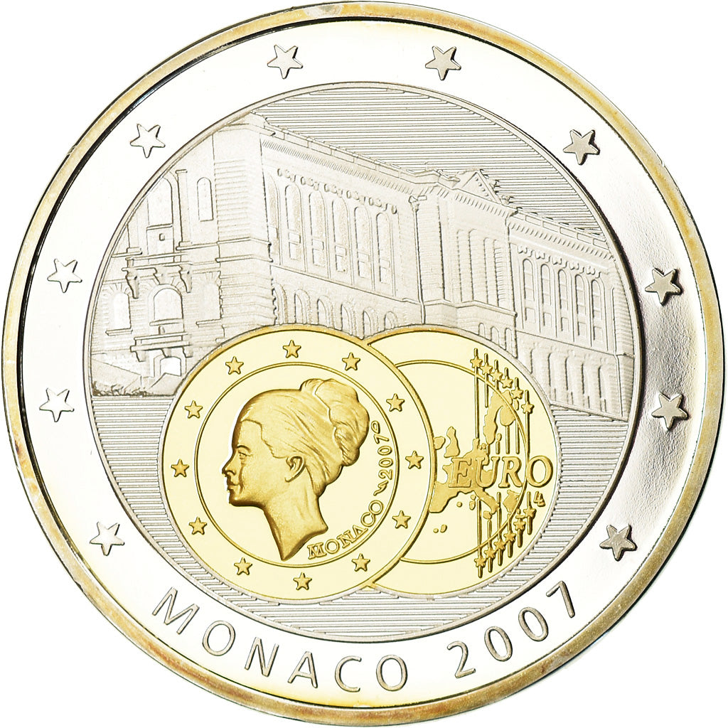 France, Medal, L'Europe, Monaco, 2007, MS(65-70), Copper Plated Silver