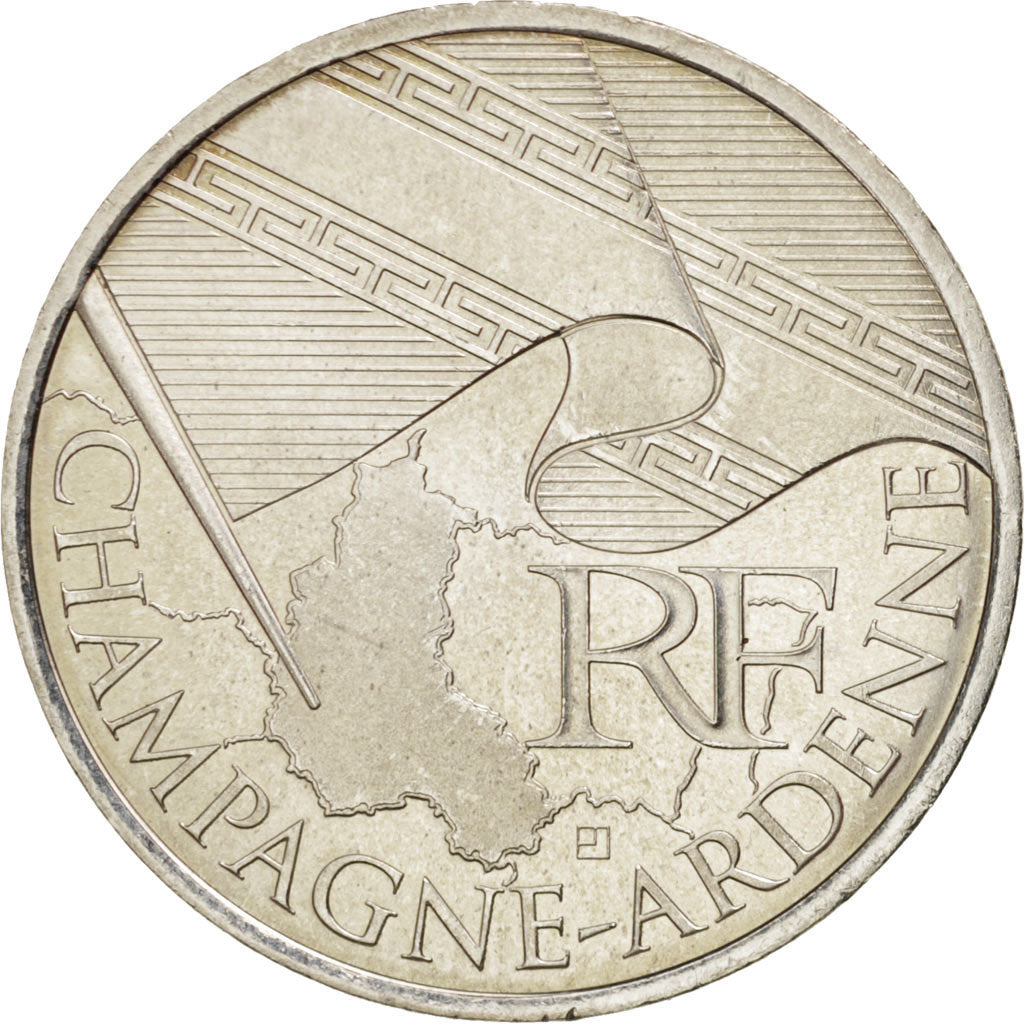 France, 10 Euro Champagne-Ardennes, 2010, MS(60-62), Silver, KM:1651
