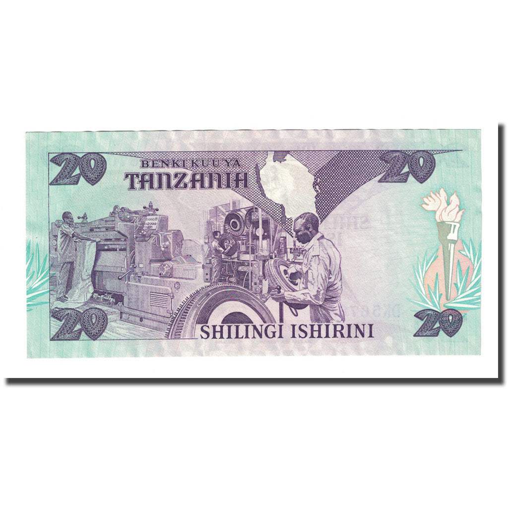 Banknote, Tanzania, 20 Shilingi, Undated (1987), KM:15, UNC(65-70)