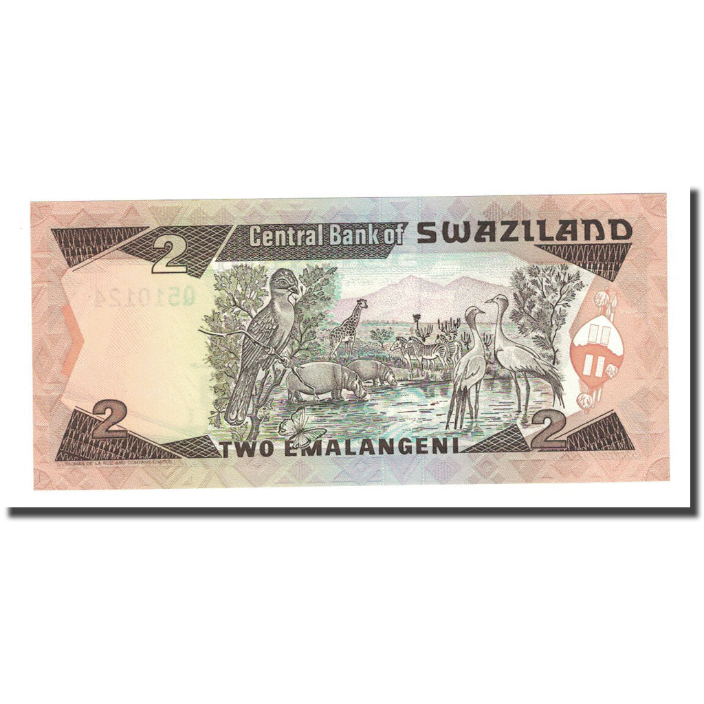 Banknote, Swaziland, 2 Emalangeni, Undated (1992), KM:18a, UNC(65-70)