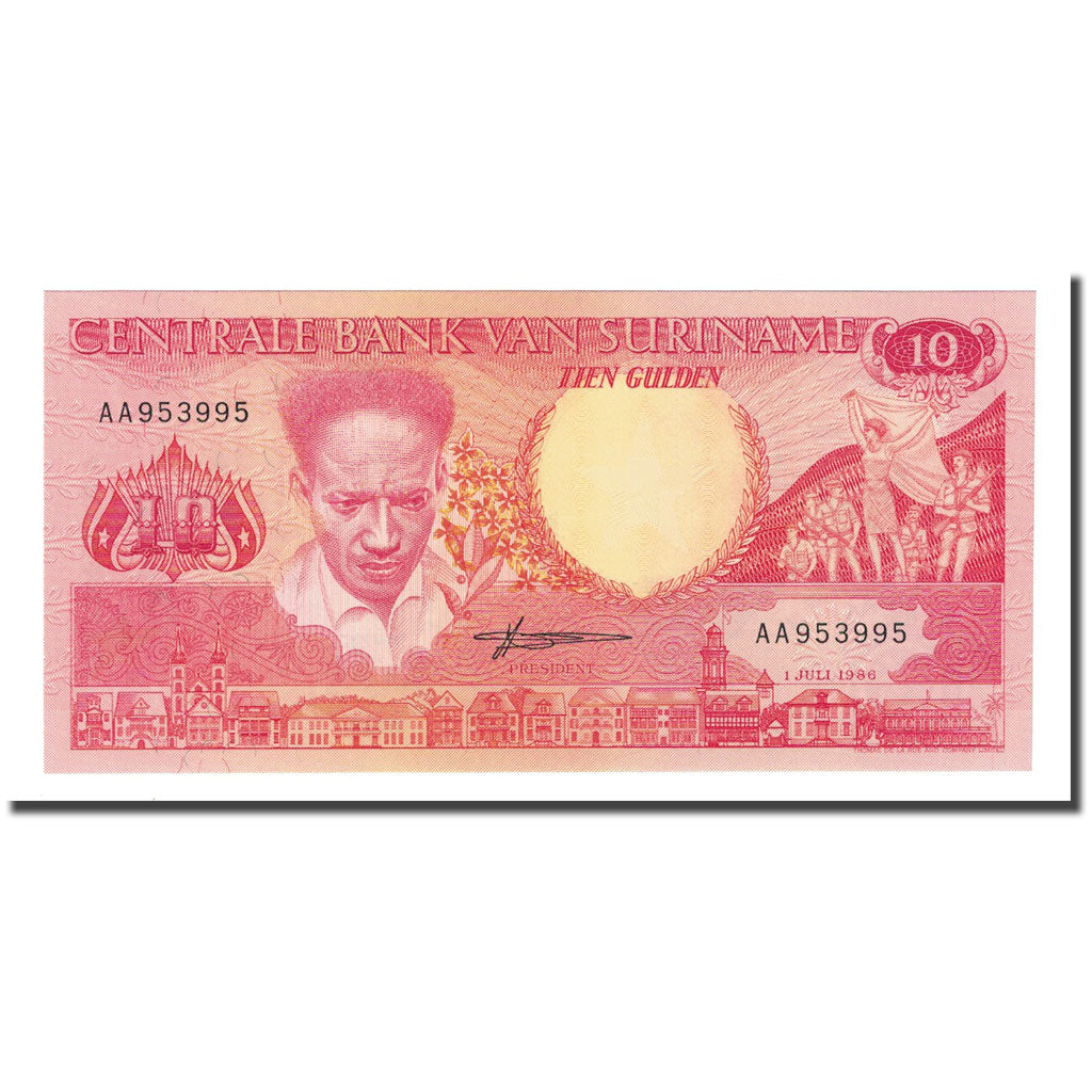Banknote, Surinam, 10 Gulden, 1986-07-01, KM:131a, UNC(65-70)