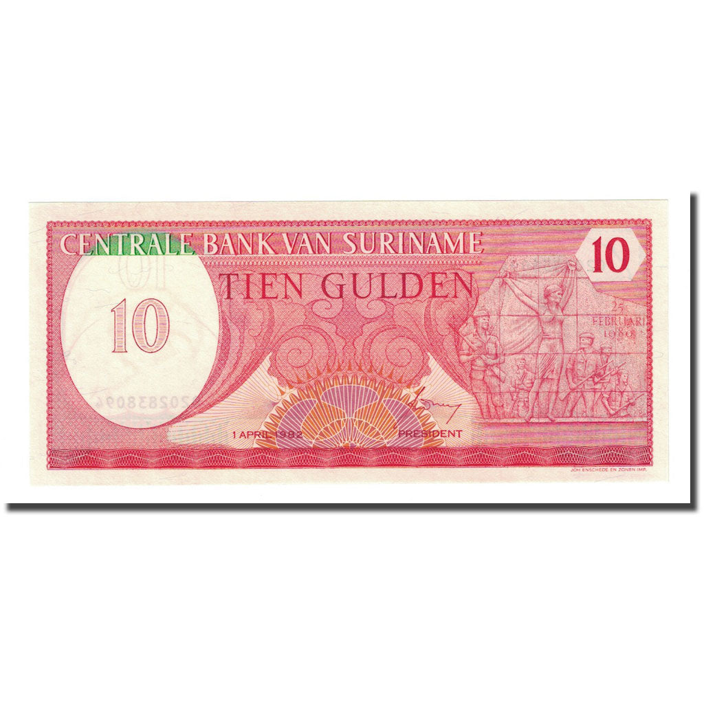 Banknote, Surinam, 10 Gulden, 1982-04-01, KM:126, UNC(65-70)