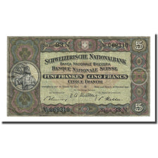 Banknote, Switzerland, 5 Franken, 1947-10-16, KM:11m, AU(50-53)