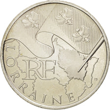France, 10 Euro Lorraine, 2010, MS(60-62), Silver, KM:1661