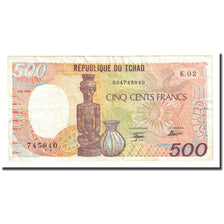 Banknote, Chad, 500 Francs, 1986-01-01, KM:9a, AU(50-53)