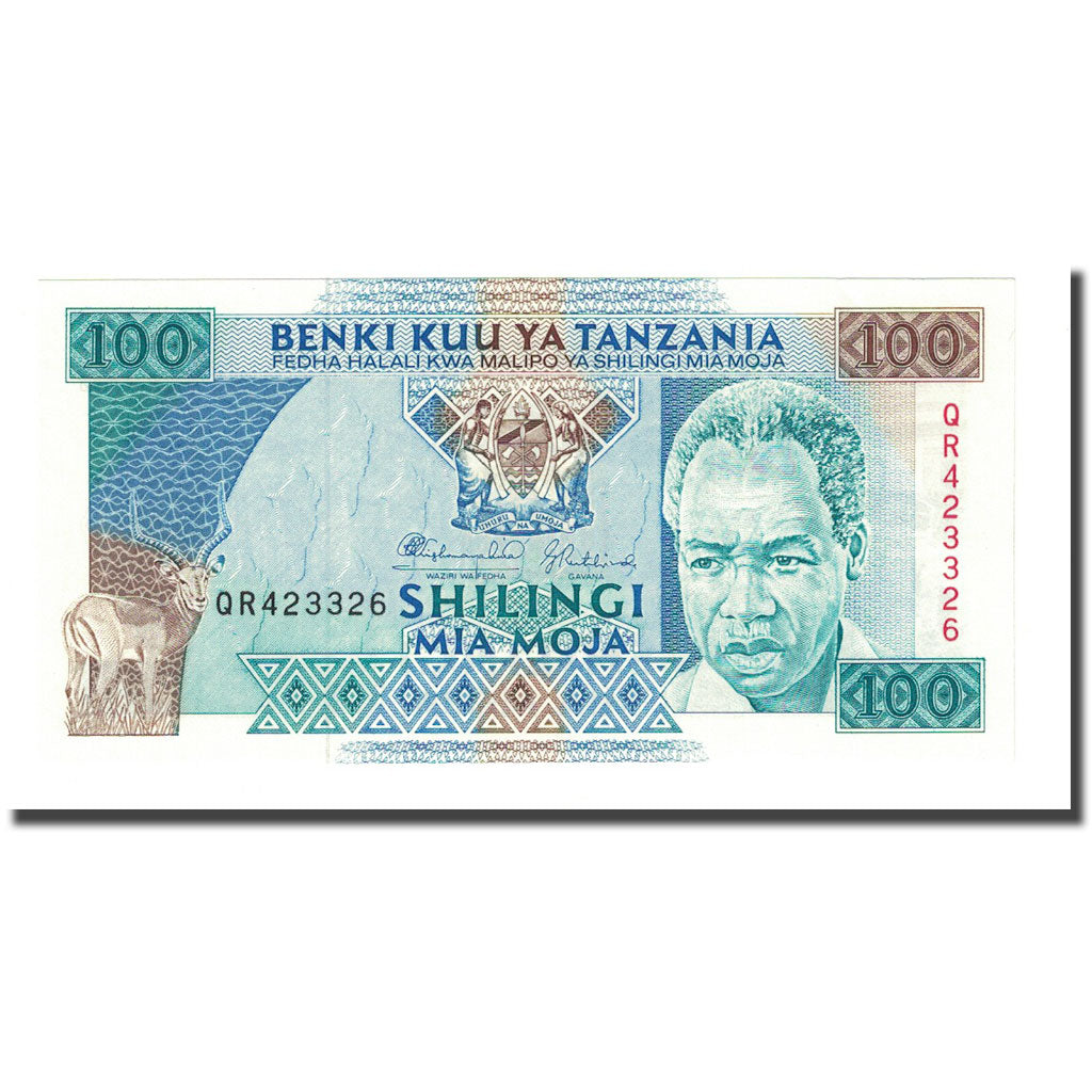 Banknote, Tanzania, 100 Shilingi, Undated (1993), KM:24, UNC(65-70)