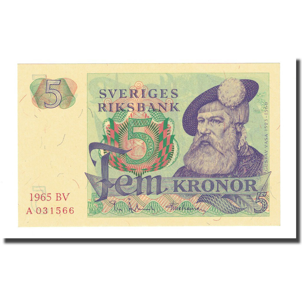 Banknote, Sweden, 5 Kronor, 1965, KM:51a, UNC(65-70)