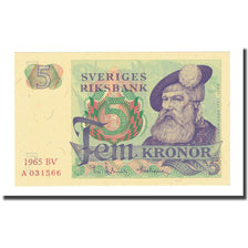 Banknote, Sweden, 5 Kronor, 1965, KM:51a, UNC(65-70)
