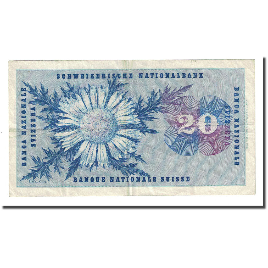Banknote, Switzerland, 20 Franken, 1954-07-01, KM:46a, EF(40-45)