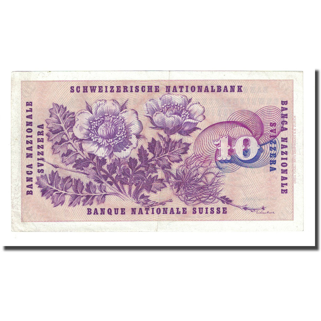 Banknote, Switzerland, 10 Franken, 1971-02-10, KM:45q, AU(55-58)