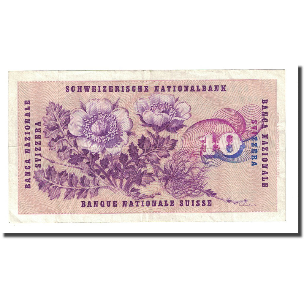 Banknote, Switzerland, 10 Franken, 1961-10-26, KM:45r, VF(30-35)