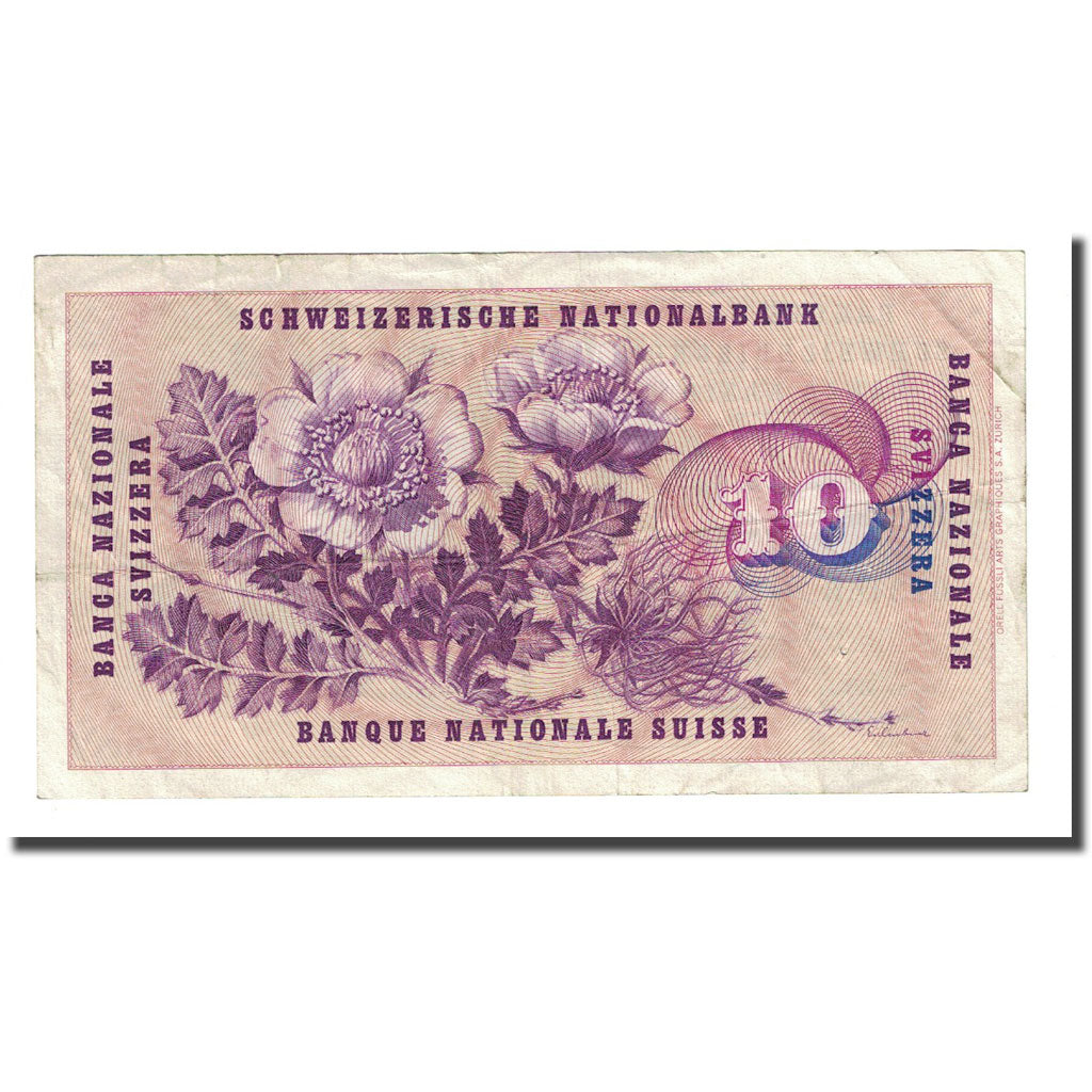 Banknote, Switzerland, 10 Franken, 1956-11-29, KM:45c, EF(40-45)