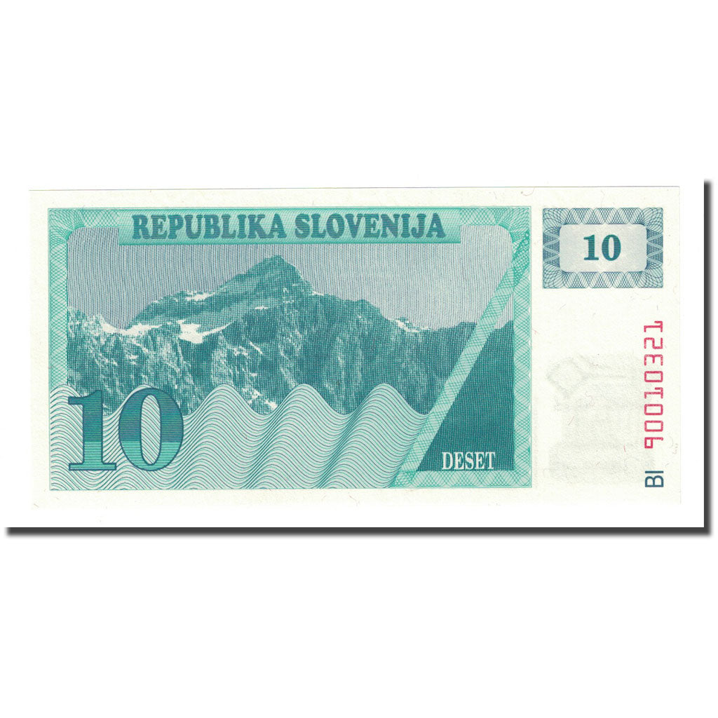 Banknote, Slovenia, 10 (Tolarjev), 1990, KM:4a, UNC(65-70)