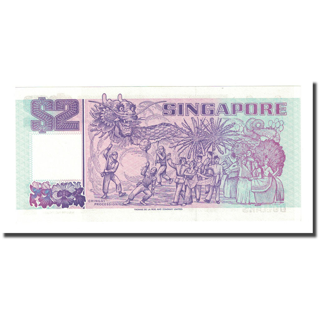 Banknote, Singapore, 2 Dollars, Undated (1992), KM:28, UNC(65-70)