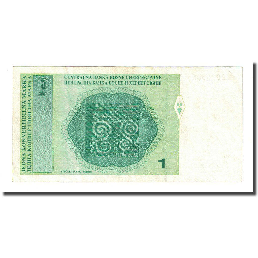 Geldschein, Bosnia - Herzegovina, 1 Convertible Marka, Undated (1993), KM:59a