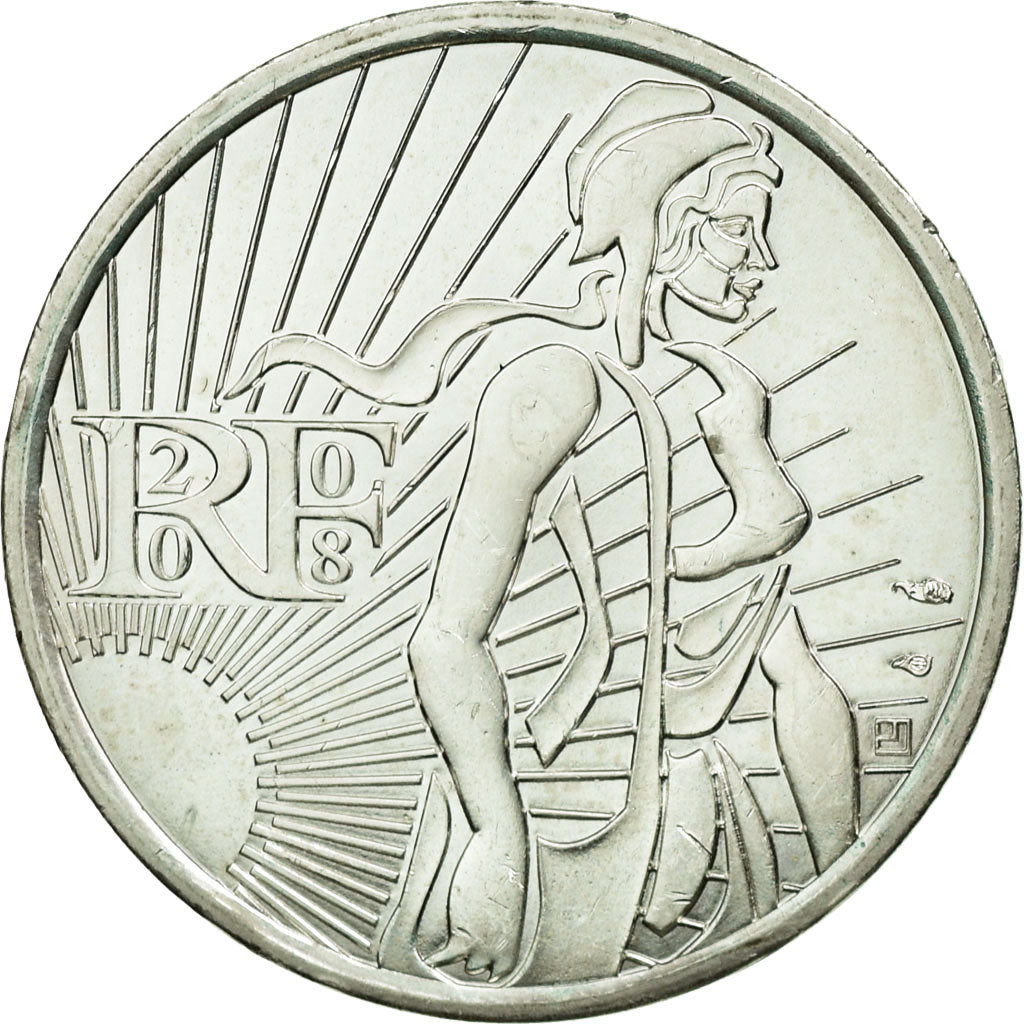 Coin, France, 5 Euro, 2008, MS(63), Silver, Gadoury:EU287, KM:1534