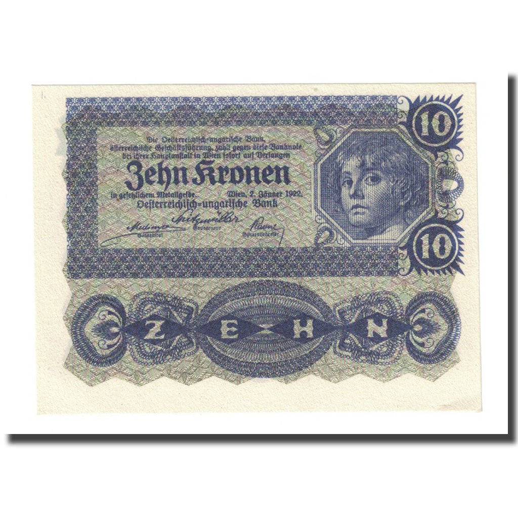 Banknote, Austria, 10 Kronen, 1922-01-02, KM:75, UNC(65-70)