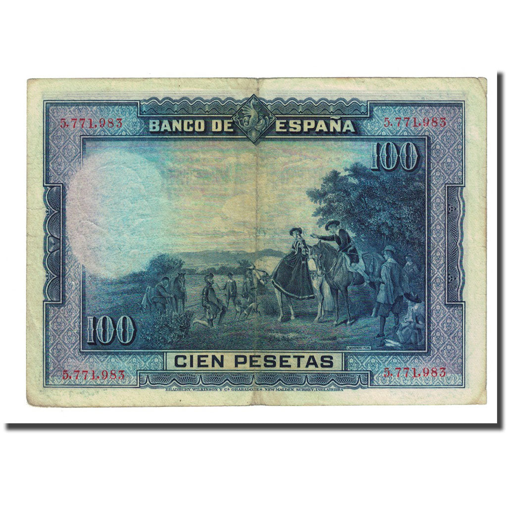 Banknote, Spain, 100 Pesetas, 1928-08-15, KM:76a, VF(30-35)