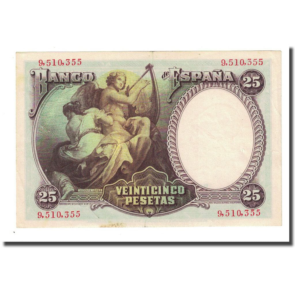 Banknote, Spain, 25 Pesetas, 1931-04-25, KM:81, AU(55-58)