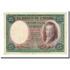 Banknote, Spain, 25 Pesetas, 1931-04-25, KM:81, EF(40-45)