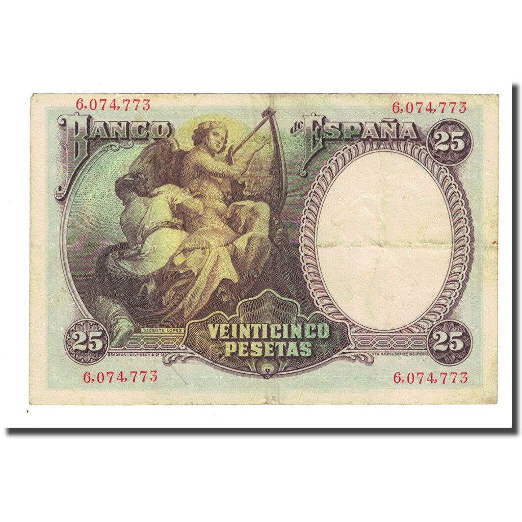Banknote, Spain, 25 Pesetas, 1931-04-25, KM:81, EF(40-45)