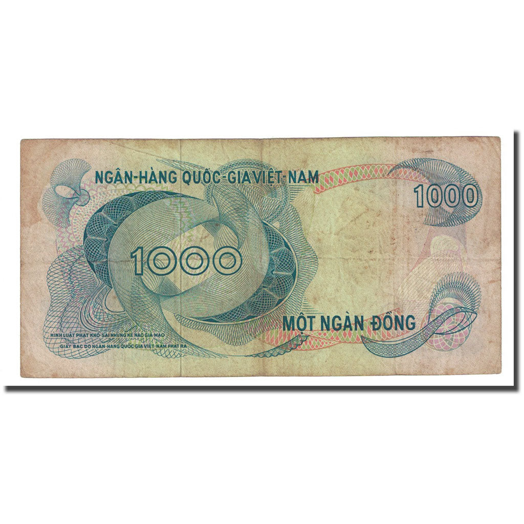 Billet, South Viet Nam, 1000 D<ox>ng, Undated (1971), KM:29a, TB+