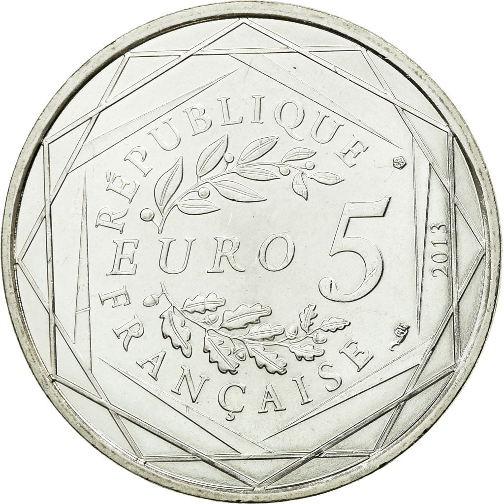 Coin, France, 5 Euro, 2013, MS(63), Silver, Gadoury:EU646