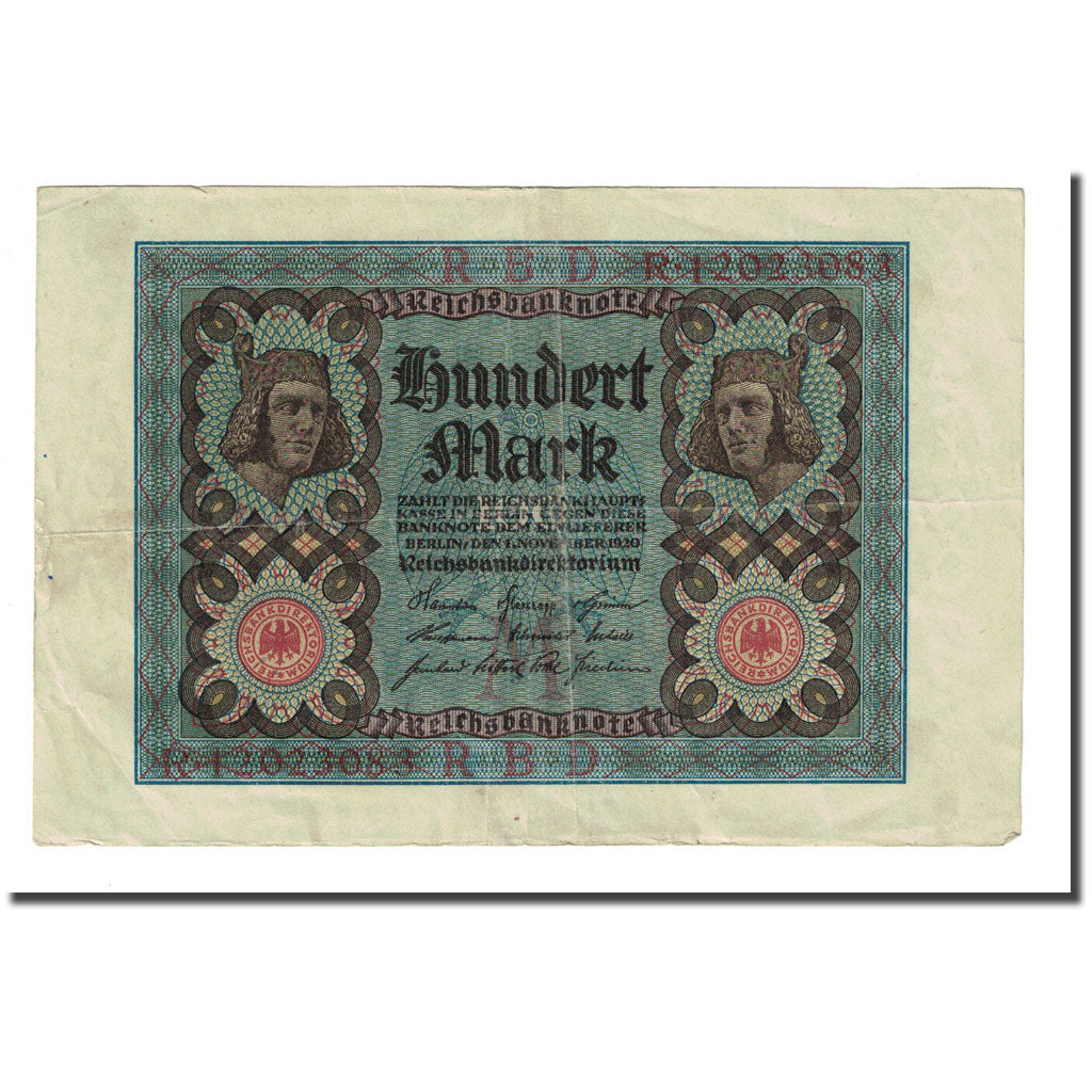 Banknote, Germany, 100 Mark, 1920-11-01, KM:69b, EF(40-45)