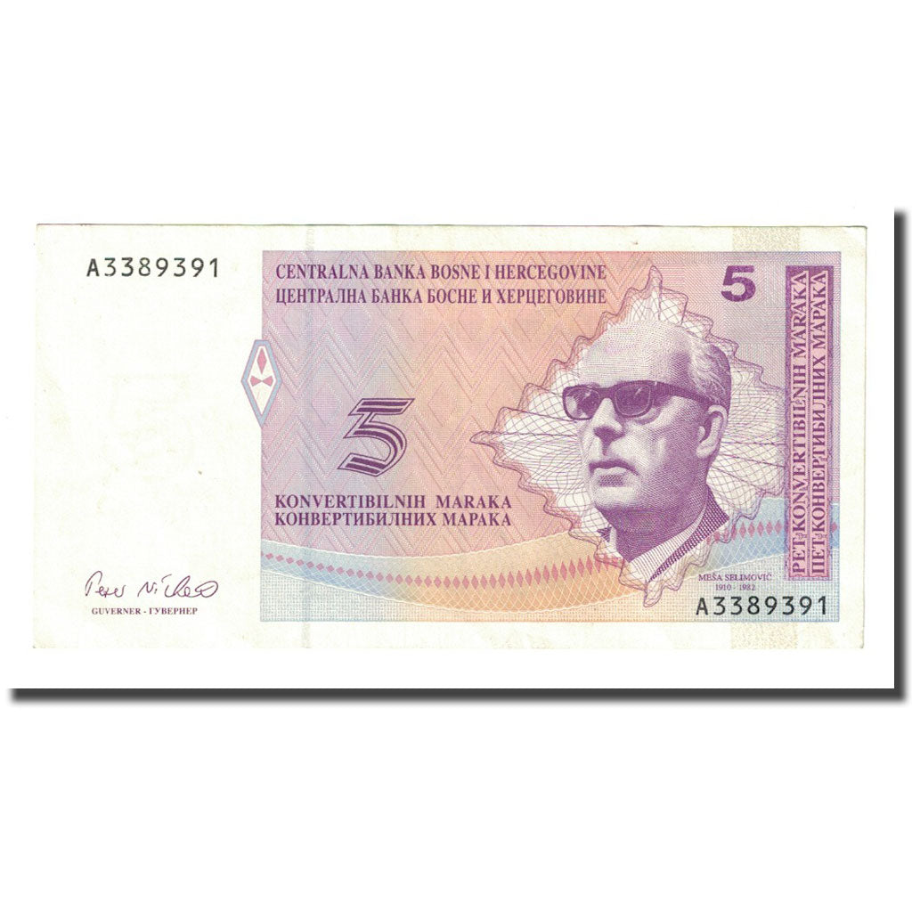 Billet, Bosnia - Herzegovina, 5 Convertible Maraka, Undated (1998), KM:61a, TTB+