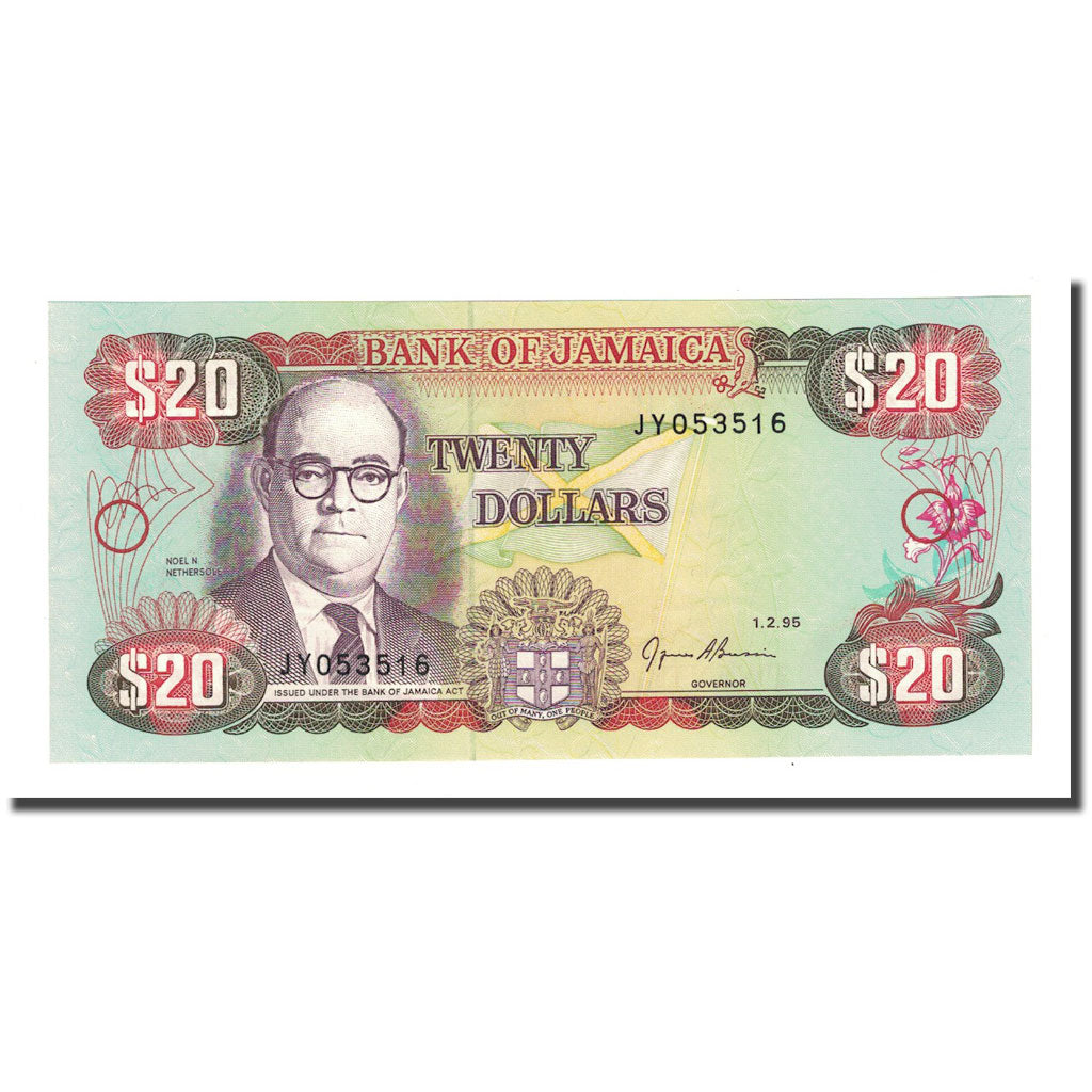 Banknote, Jamaica, 20 Dollars, 1995-02-01, KM:72e, UNC(65-70)