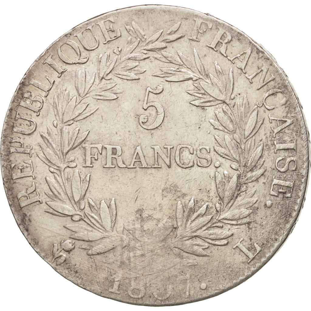 Coin, France, Napoléon I, 5 Francs, 1807, Bayonne, VF(20-25), Silver, KM:673.8
