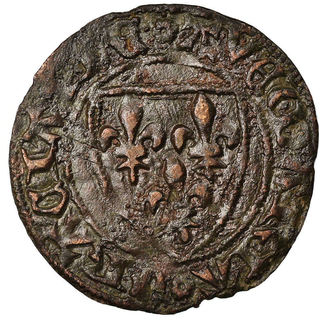 France, Token, Jeton à l'écu, History, VF(20-25), Copper