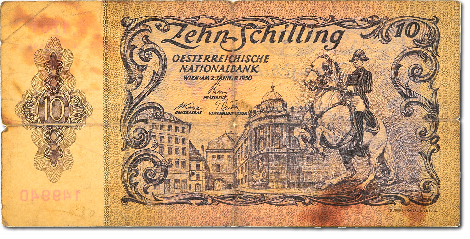 Banknote, Austria, 10 Schilling, 1950-01-02, KM:128, VG(8-10)