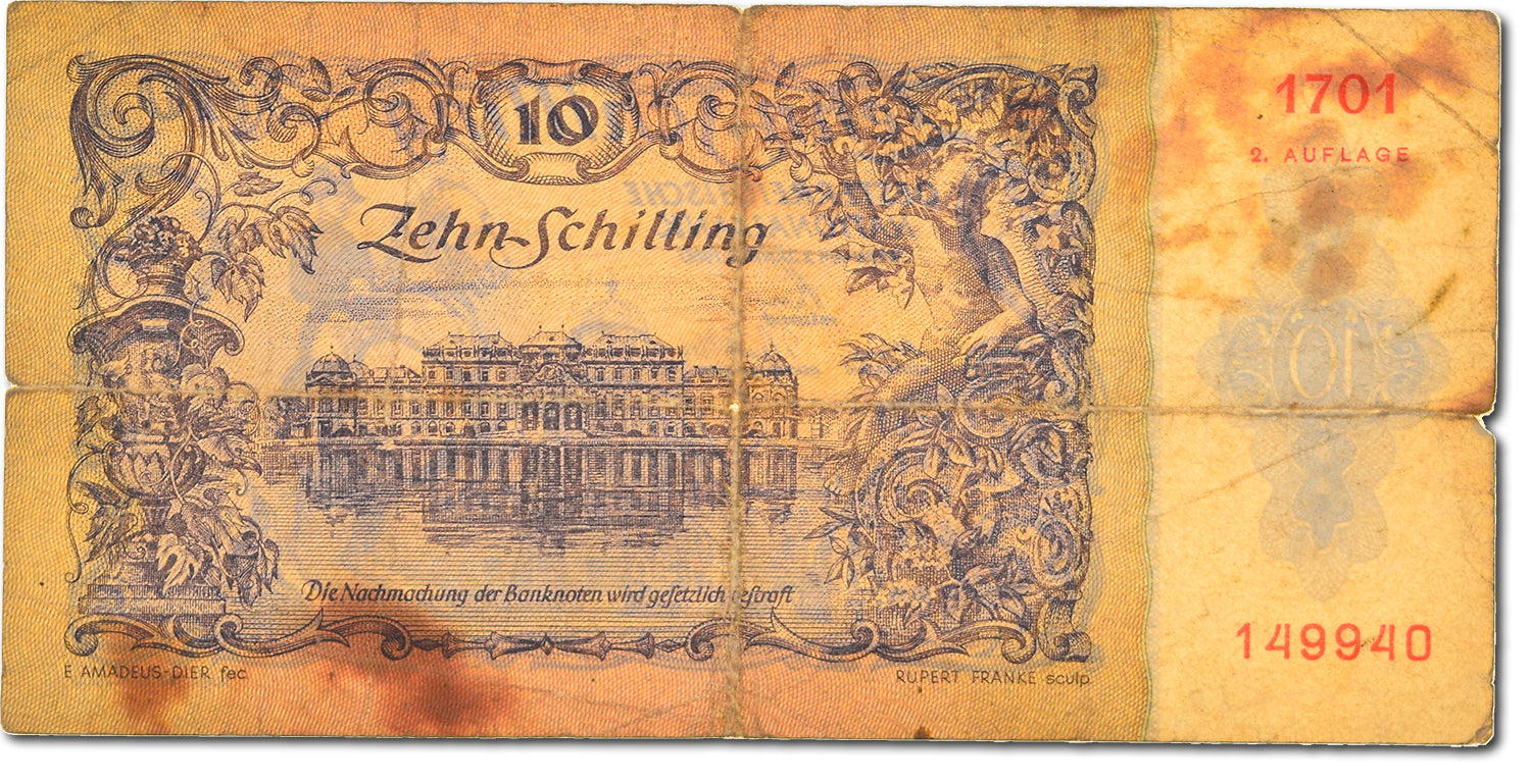 Banknote, Austria, 10 Schilling, 1950-01-02, KM:128, VG(8-10)