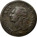 Moneda, Francia, Louis XVI, Sol ou sou, Sol, 1791, Paris, BC+, Cobre, KM:578.1