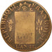France, Sol aux balances françoise, 1793, Metz, F(12-15), Bronze, KM:619.2
