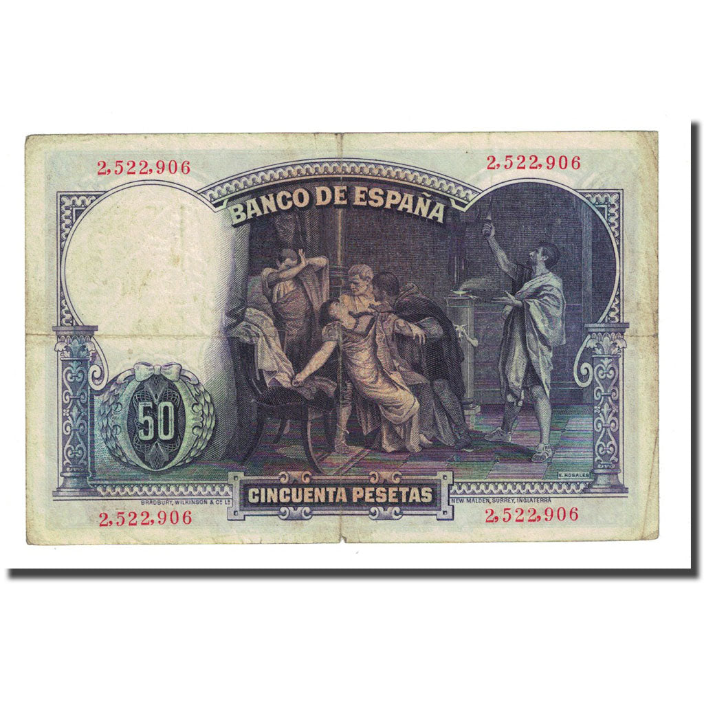 Banknote, Spain, 50 Pesetas, 1931-04-25, KM:82, EF(40-45)