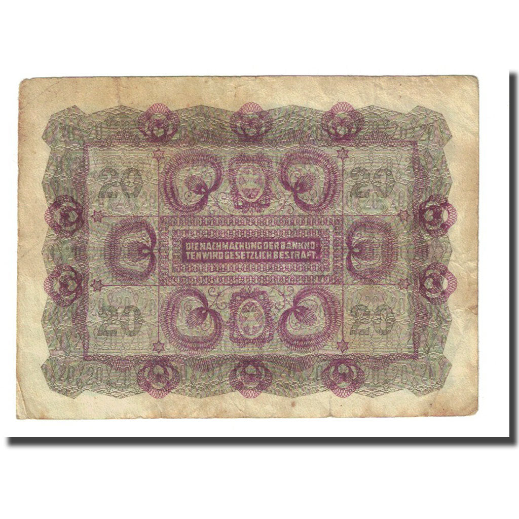 Banknote, Austria, 20 Kronen, 1922-01-02, KM:76, VF(20-25)