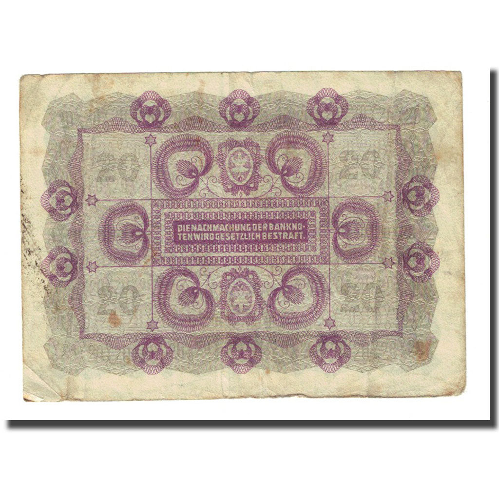 Banknote, Austria, 20 Kronen, 1922-01-02, KM:76, VF(20-25)