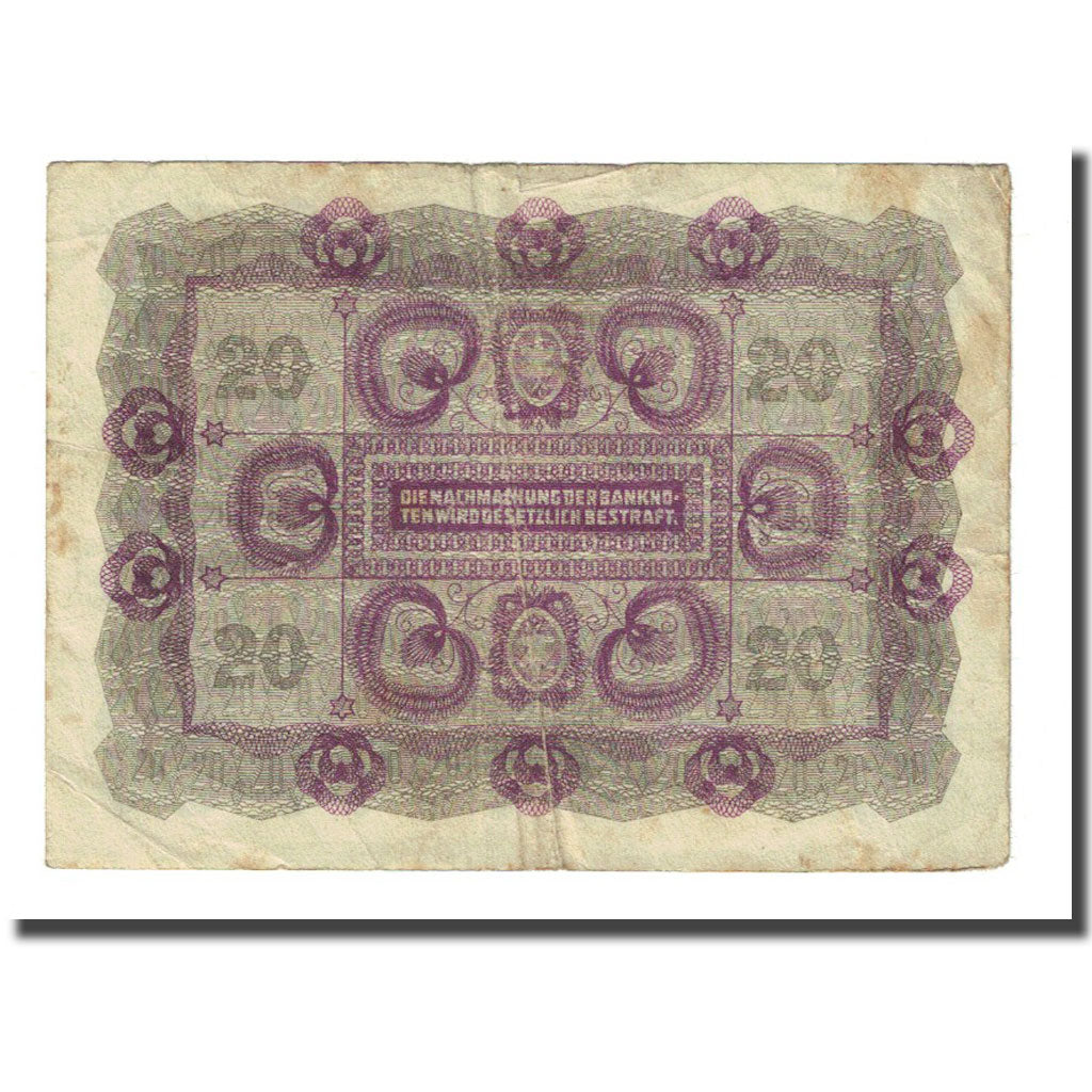 Banknote, Austria, 20 Kronen, 1922-01-02, KM:76, VG(8-10)