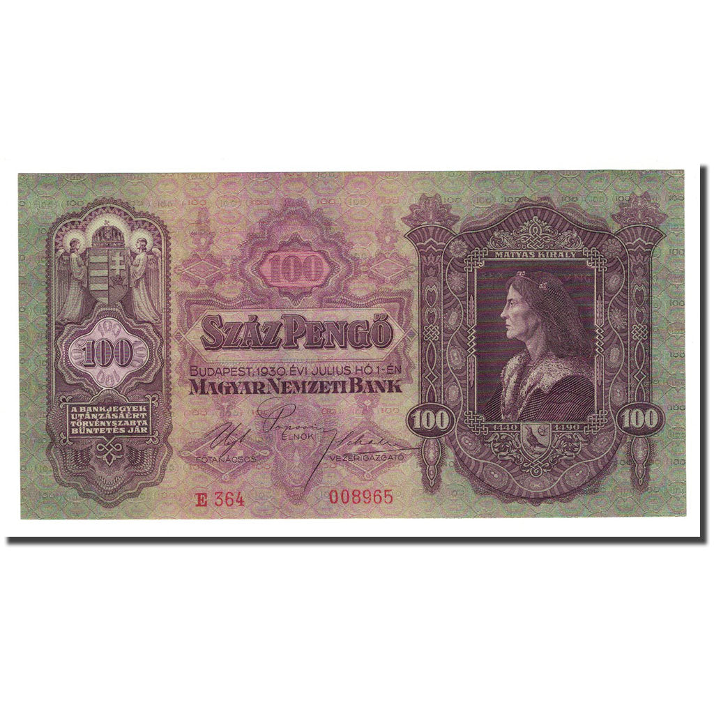 Banknote, Hungary, 100 Pengö, 1930-07-01, KM:98, UNC(65-70)